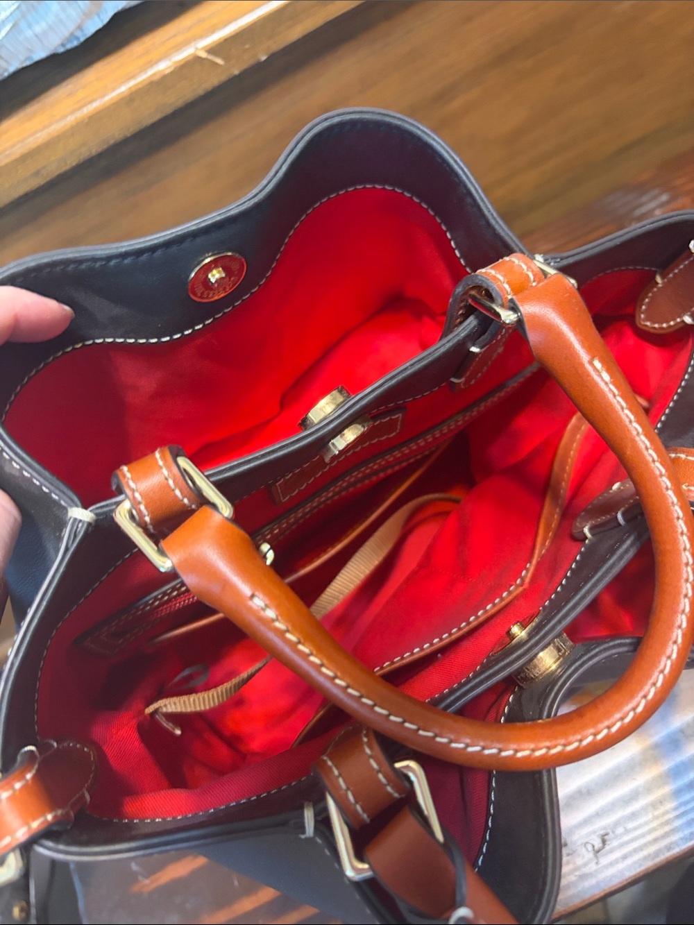 Dooney & Bourke Small Barlow Black Leather Satchel Crossbody - Picture 8 of 8
